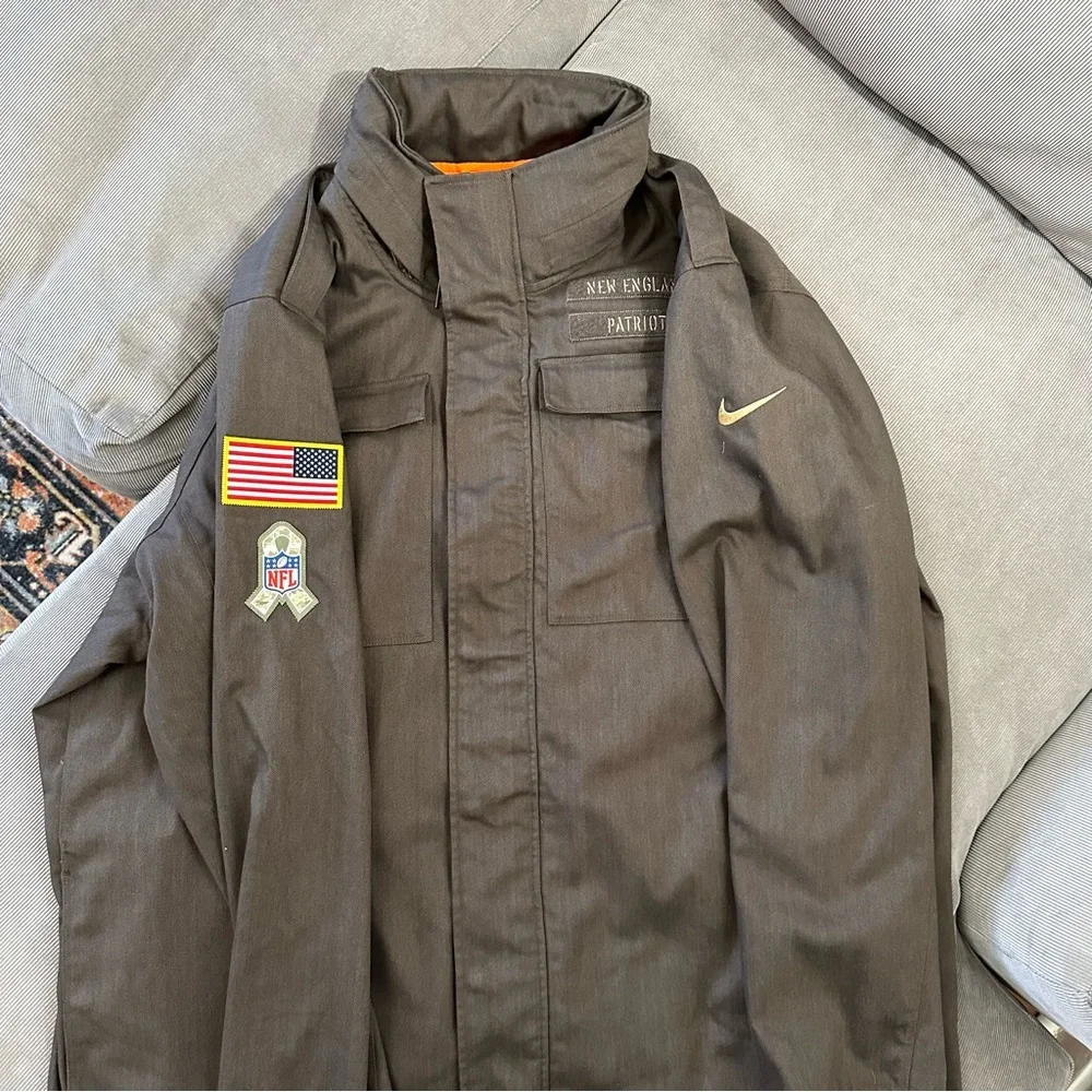 Nike NFL On field New England Patriots Military Support Coat - Swoosh Logo 3XL - Picture 5 of 16